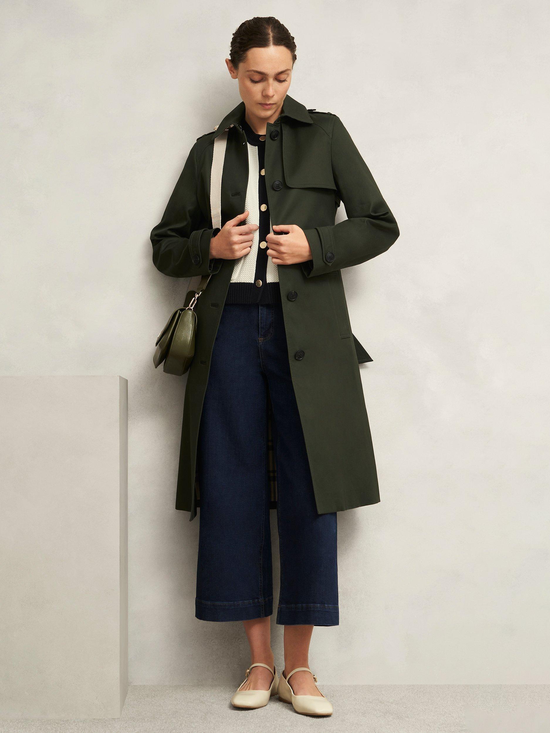 Product image 6 of 6, which shows Hobbs Emily Contrast Trim Cardigan, Ivory/Navy, M