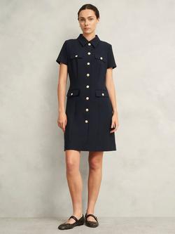 Hobbs Nadiya Shift Mini Dress, Navy, Navy