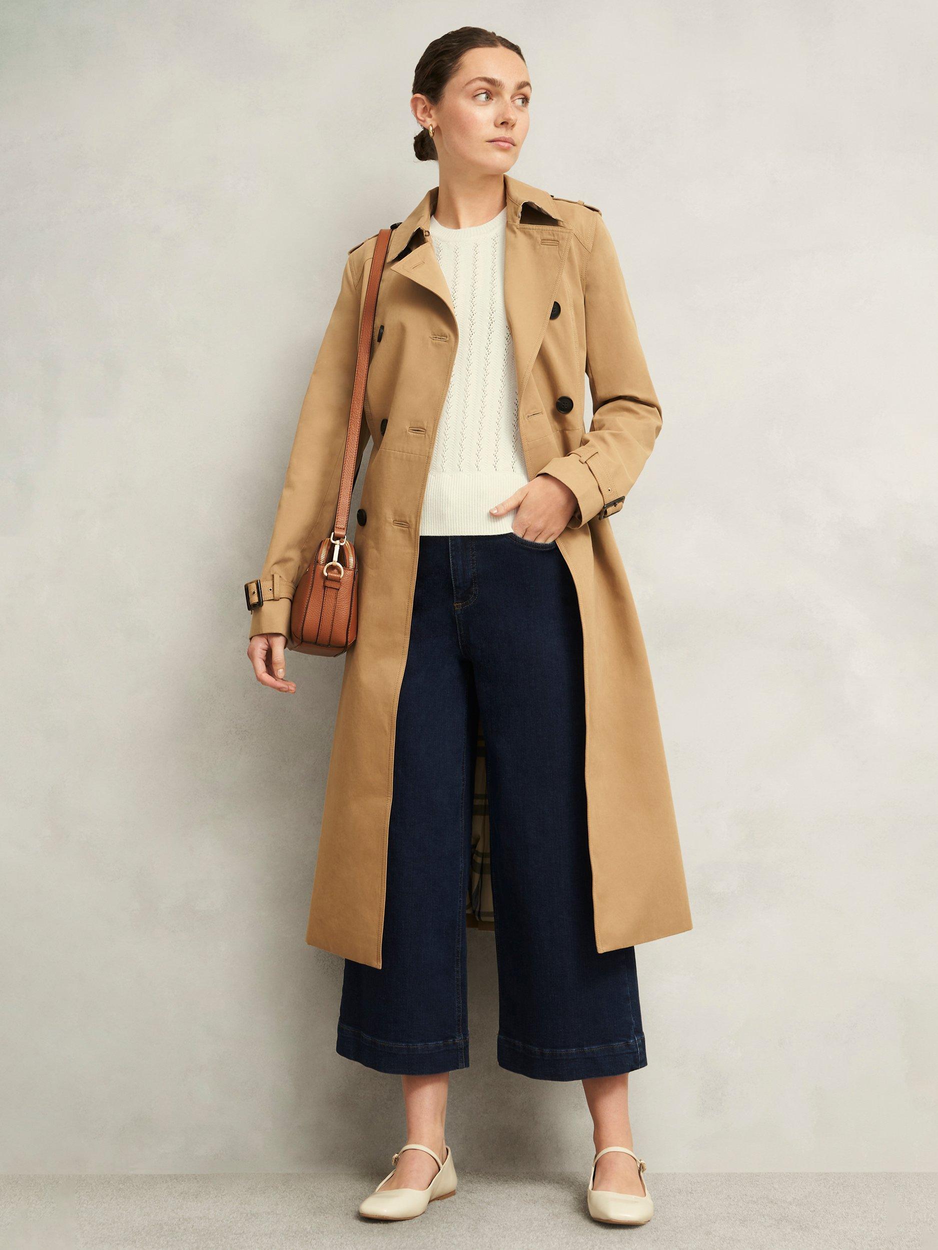 Product image 6 of 6, which shows Hobbs Calla Pointelle Stitch Jumper, Warm Ivory, L