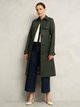 Hobbs Hallie Shower Resistant Trench Coat, Woodland Green
