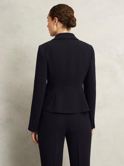 Hobbs Petite Rae Crepe Blazer, Black - view 2, Black