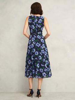 Hobbs Petite Carly Floral Dress, Midnight/Multi - view 2, Midnight/Multi