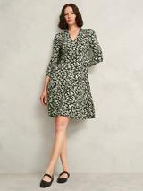 Hobbs Petite Mollie Wildflower Dress, Navy Ivory