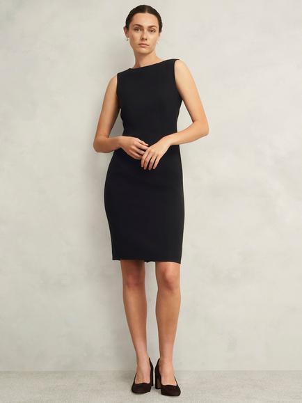Hobbs Petite Rae Sleeveless Dress, Black, Black