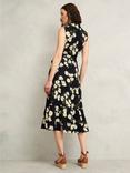 Hobbs Petite Thea Floral Shirt Dress, Navy/Multi