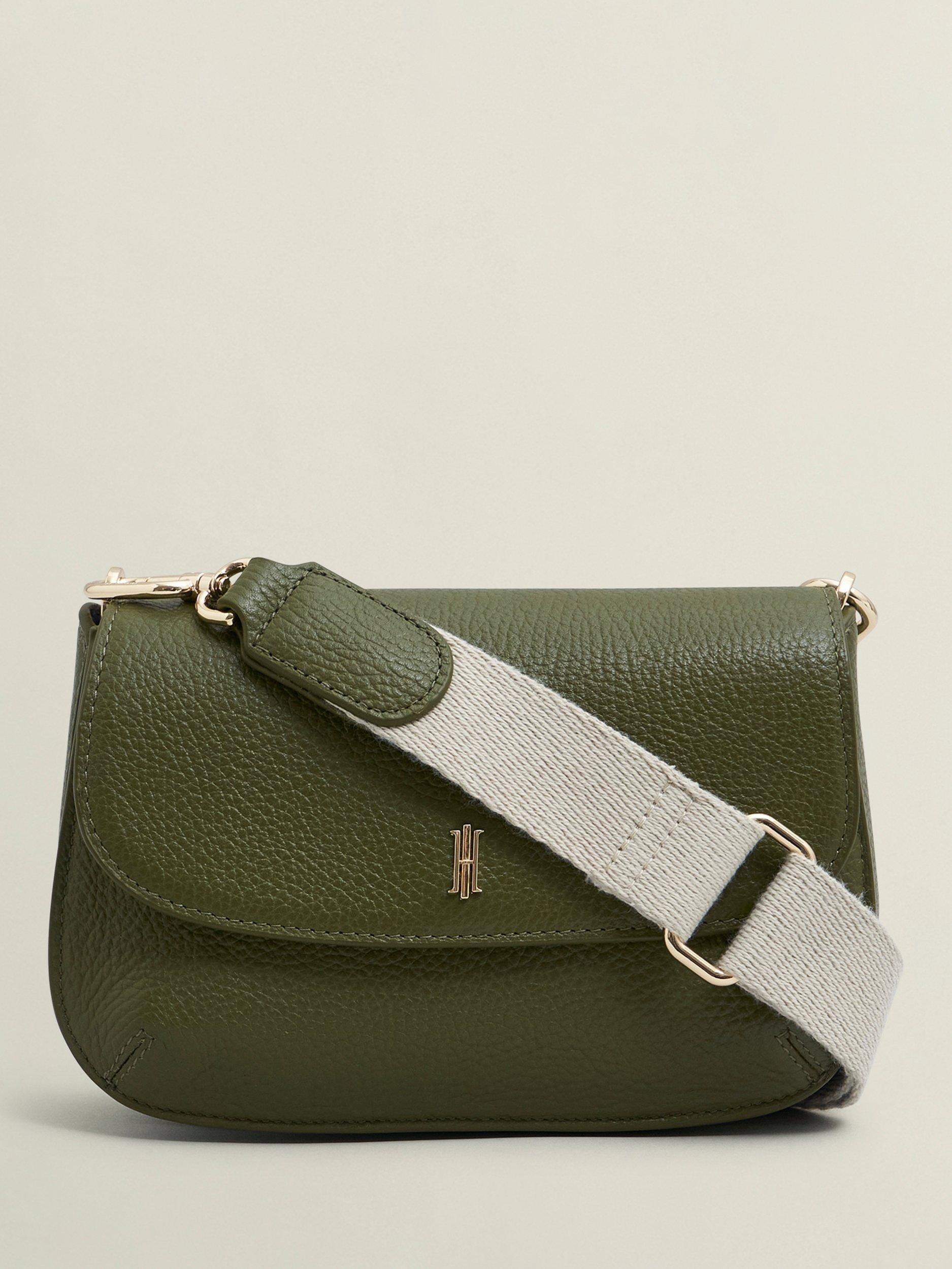 Hobbs Berwick Leather Crossbody Bag, Chive Green