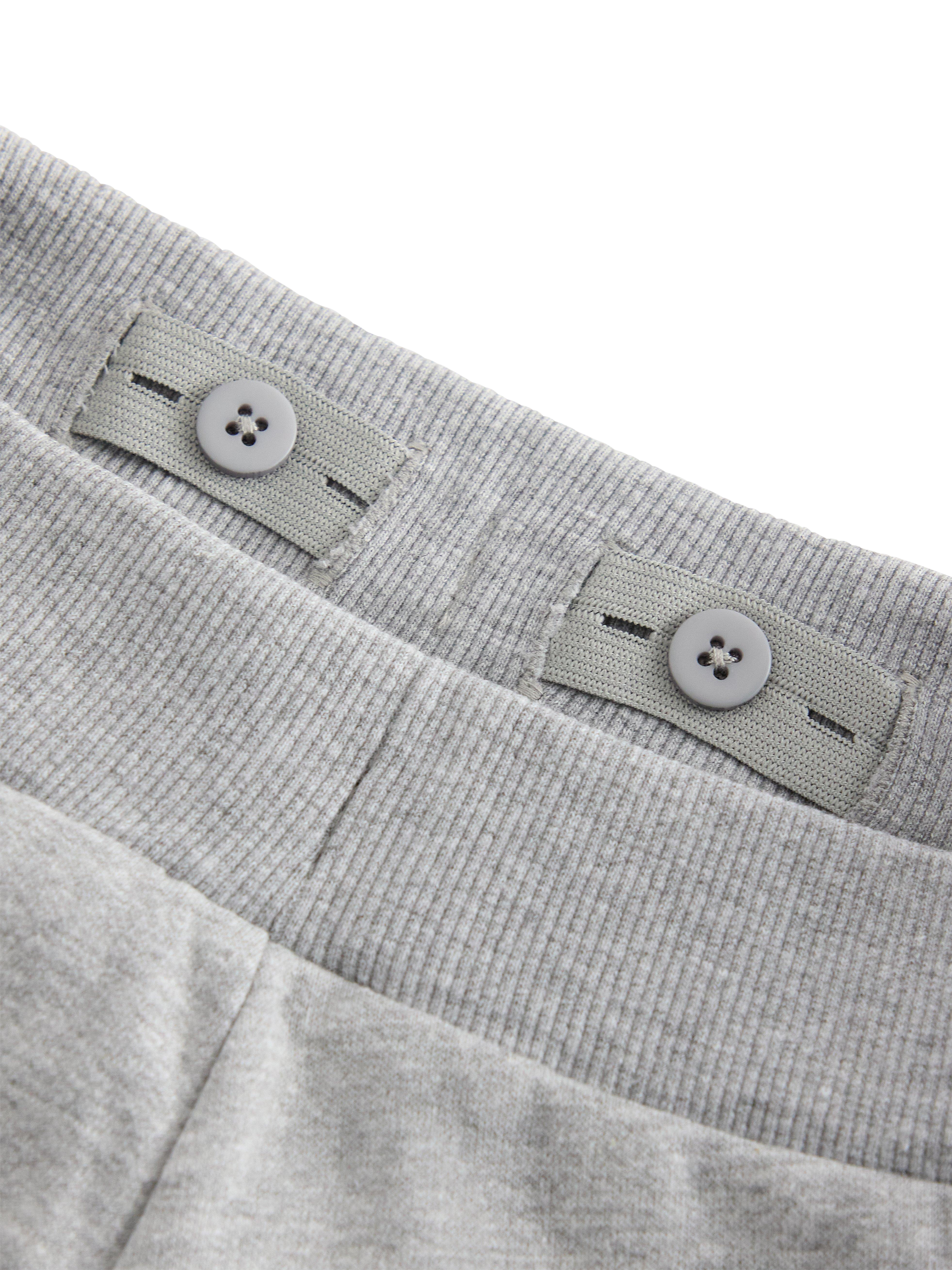 Product image 3 of 3, which shows Lindex Kids' Cotton Blend Dinosaur Print Jogging Bottoms, Grey Melange, 3-4 years
