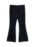 Lindex Kids' Velour Elasticated Flared Leggings, Black