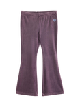 Lindex Kids' Velour Elasticated Flared Leggings, Light Dusty Lilac