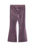 Lindex Kids' Velour Elasticated Flared Leggings, Light Dusty Lilac