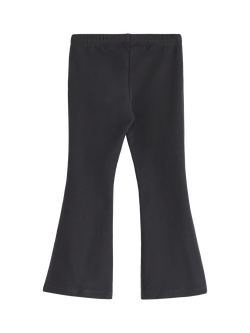 Lindex Kids' Brushed Cotton Flared Leggings, Black - view 2, Black