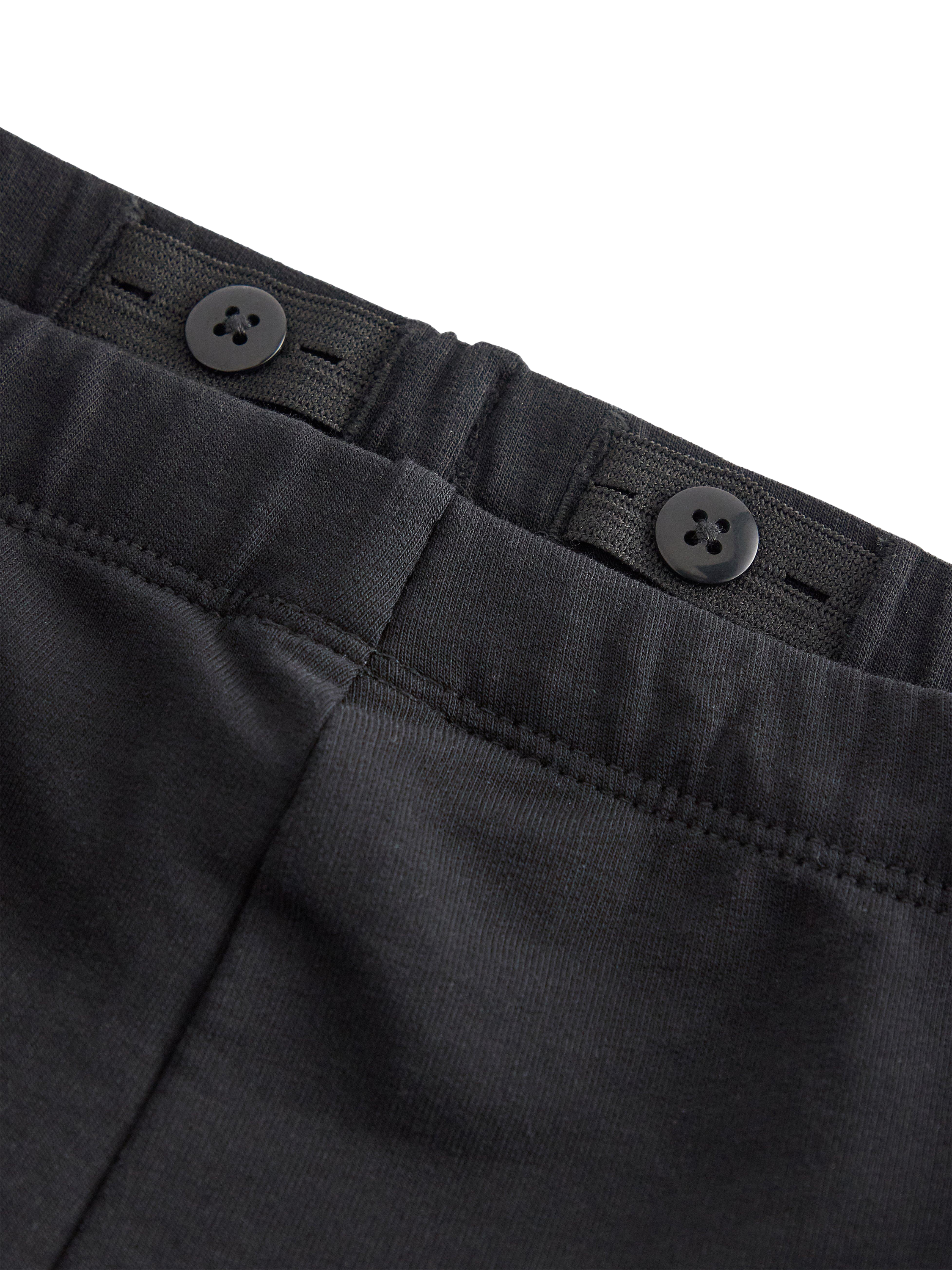Product image 3 of 3, which shows Lindex Kids' Brushed Cotton Flared Leggings, Black, 7-8 years
