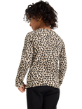 Lindex Kids' Cotton Long Sleeved Leopard Print Top, Beige