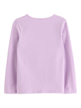 Lindex Kids' Cotton Long Sleeved Sequin Unicorn Top, Light Lilac