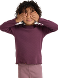 Lindex Kids' Cotton Long Sleeved Pointelle Top, Pack of 2, Dusty Pink