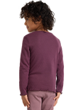 Lindex Kids' Cotton Long Sleeved Pointelle Top, Pack of 2, Dusty Pink