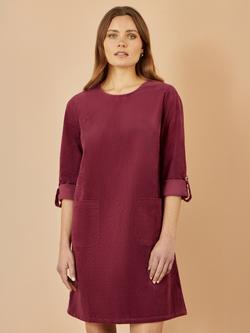 Yumi Corduroy Tunic Dress, Burgundy