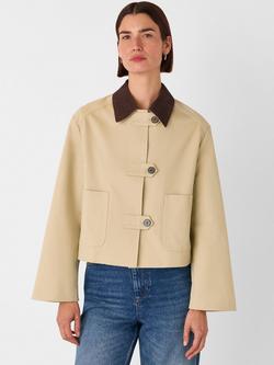Whistles Corduroy Collar Barn Jacket, Neutral, Neutral