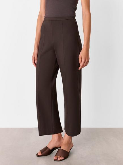 Whistles Camilla Wide Leg Trousers, Brown, Brown