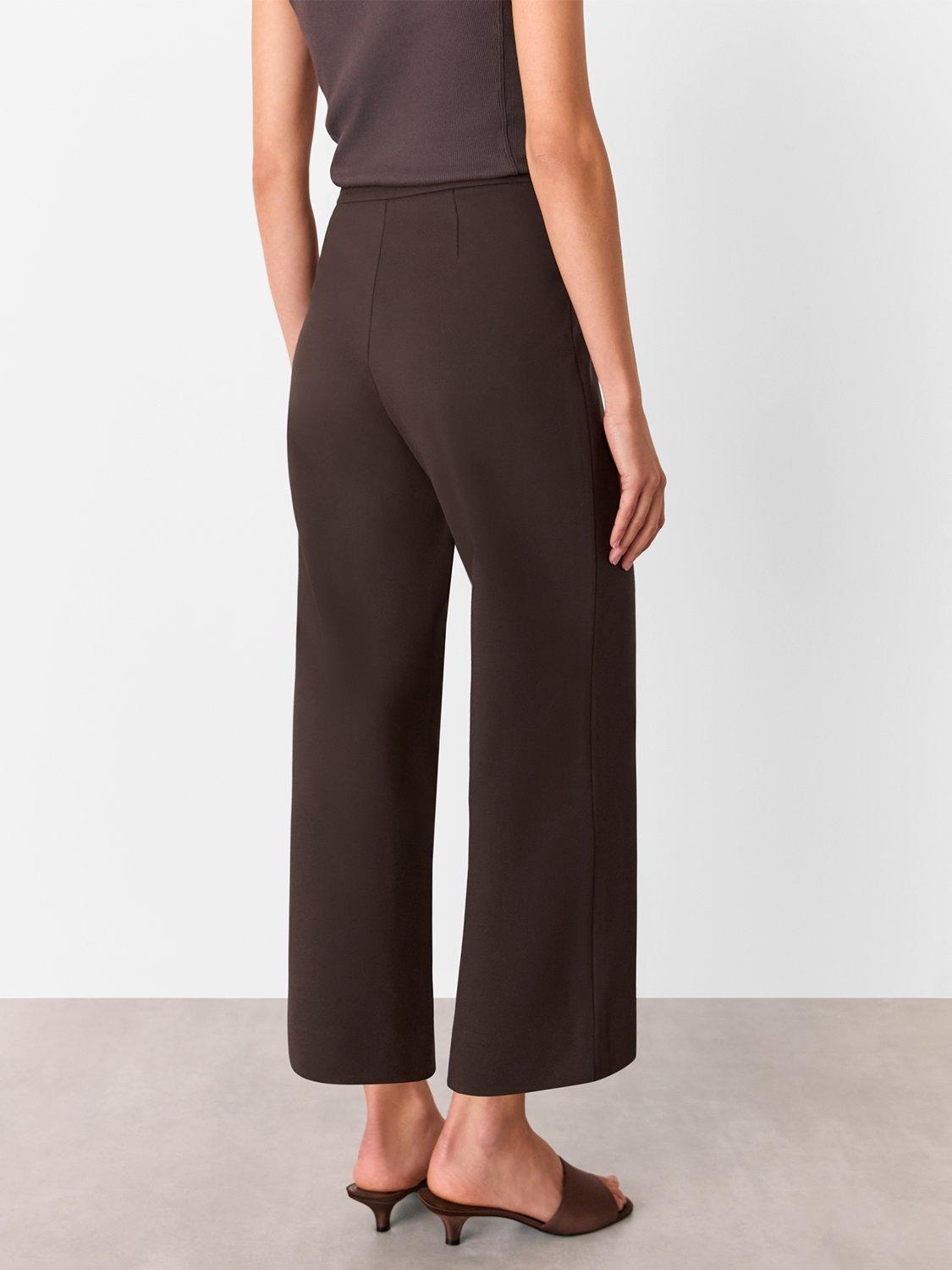 Product image 2 of 5, which shows Whistles Camilla Wide Leg Trousers, Brown, 6