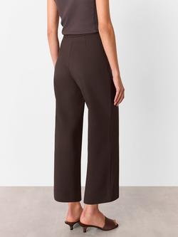 Whistles Camilla Wide Leg Trousers, Brown - view 2, Brown