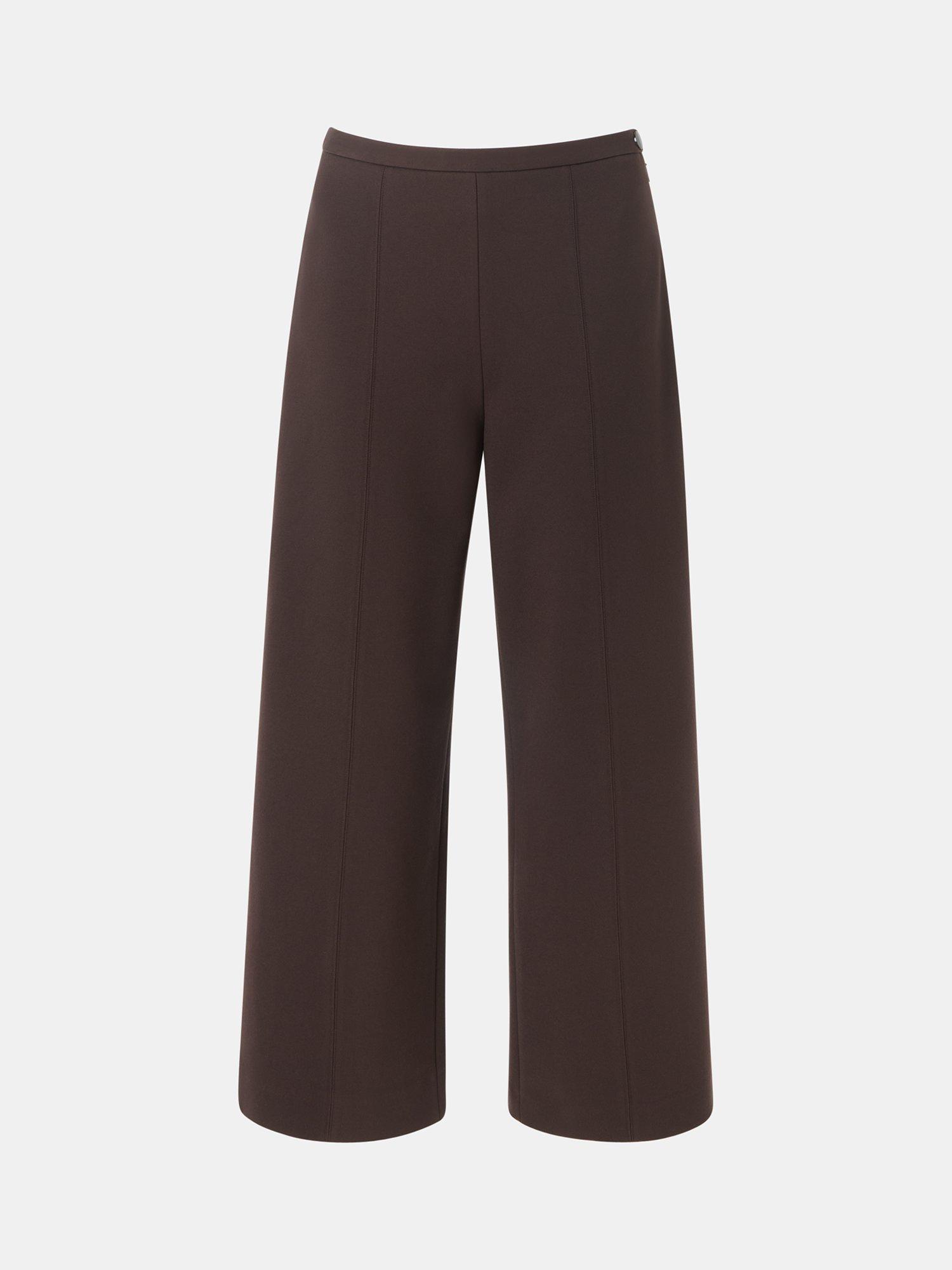 Product image 5 of 5, which shows Whistles Camilla Wide Leg Trousers, Brown, 6