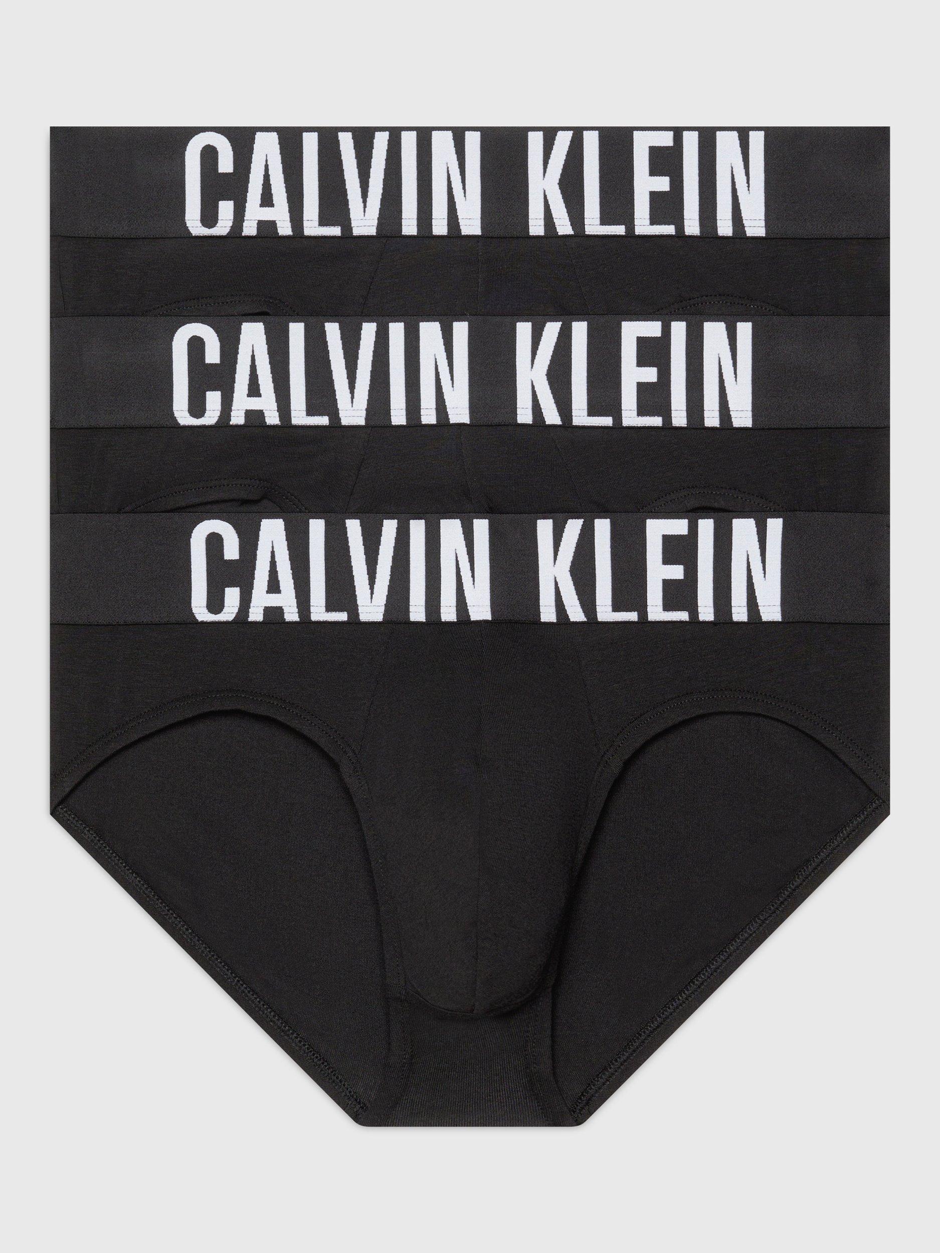 Product image 1 of 5, which shows Calvin Klein Stretch Cotton Hip Briefs, Pack of 3, Black, XS
