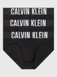 Calvin Klein Stretch Cotton Hip Briefs, Pack of 3, Black