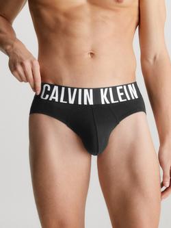 Calvin Klein Stretch Cotton Hip Briefs, Pack of 3, Black - view 2, Black