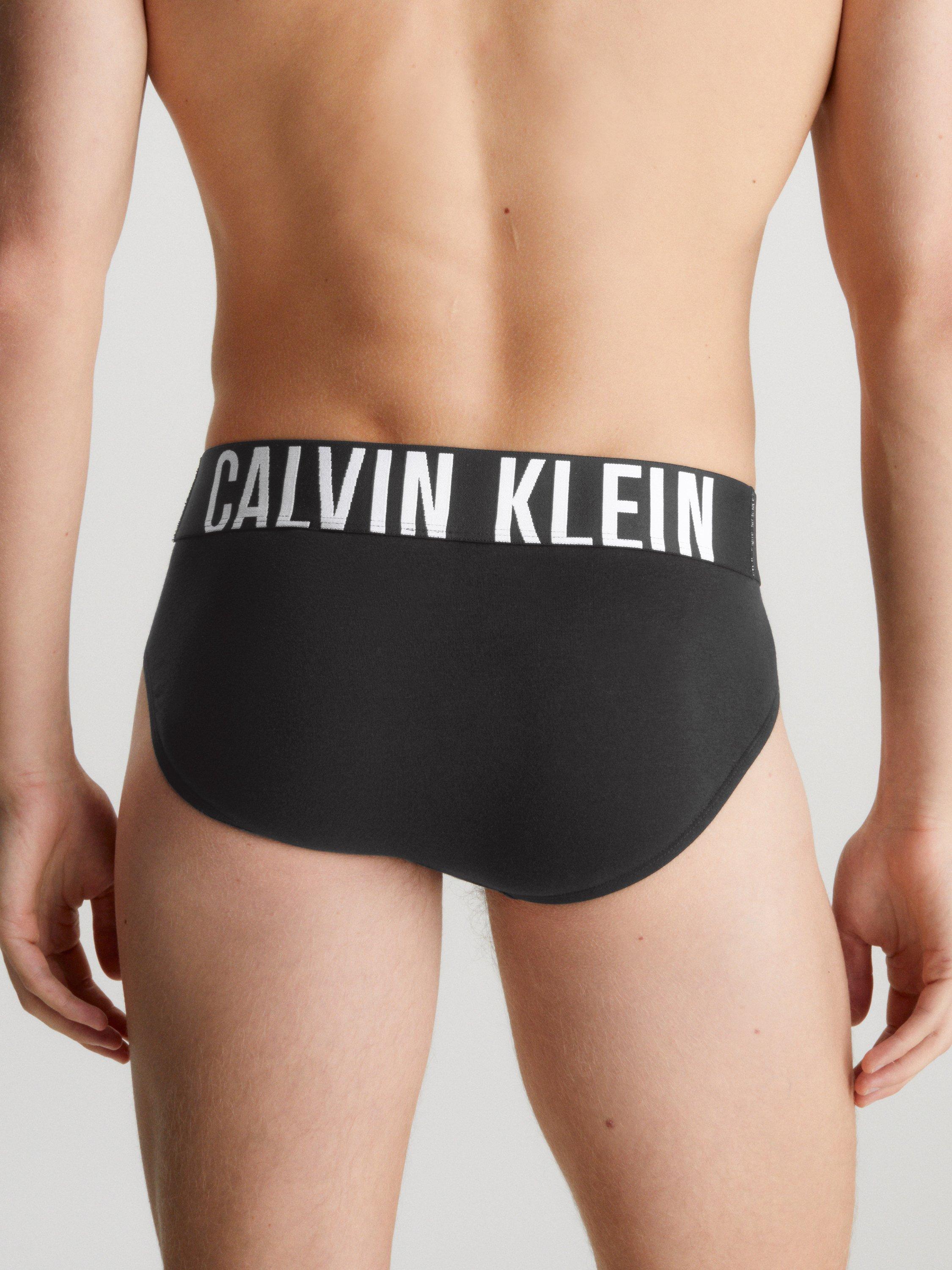 Product image 3 of 5, which shows Calvin Klein Stretch Cotton Hip Briefs, Pack of 3, Black, XS