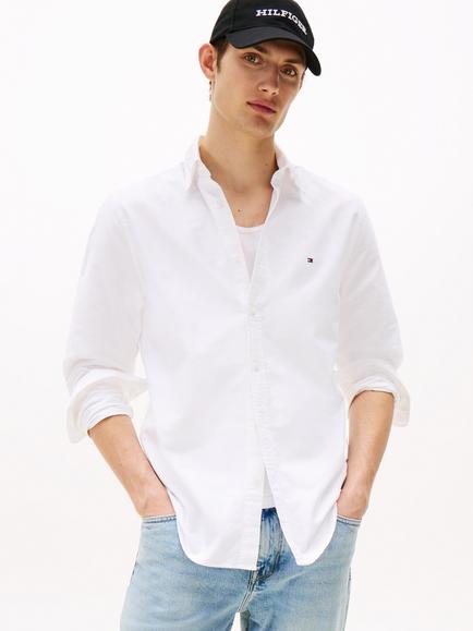 Tommy Hilfiger Solid Heritage Oxford Cotton Shirt, Opthic White, Opthic White
