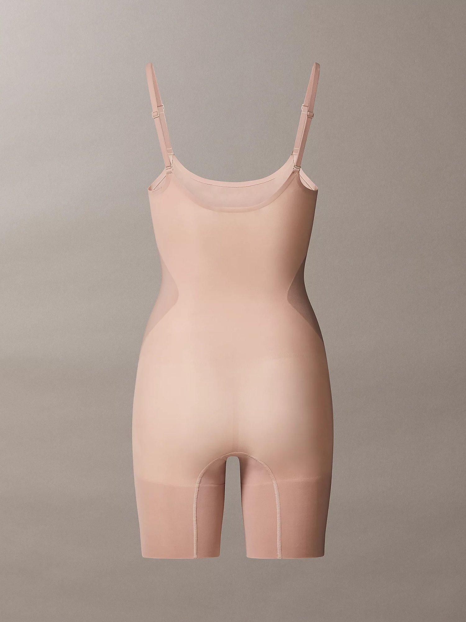 Product image 11 of 11, which shows Calvin Klein Secure Sculpt Mid Thigh Shapewear Bodysuit, Cedar, S