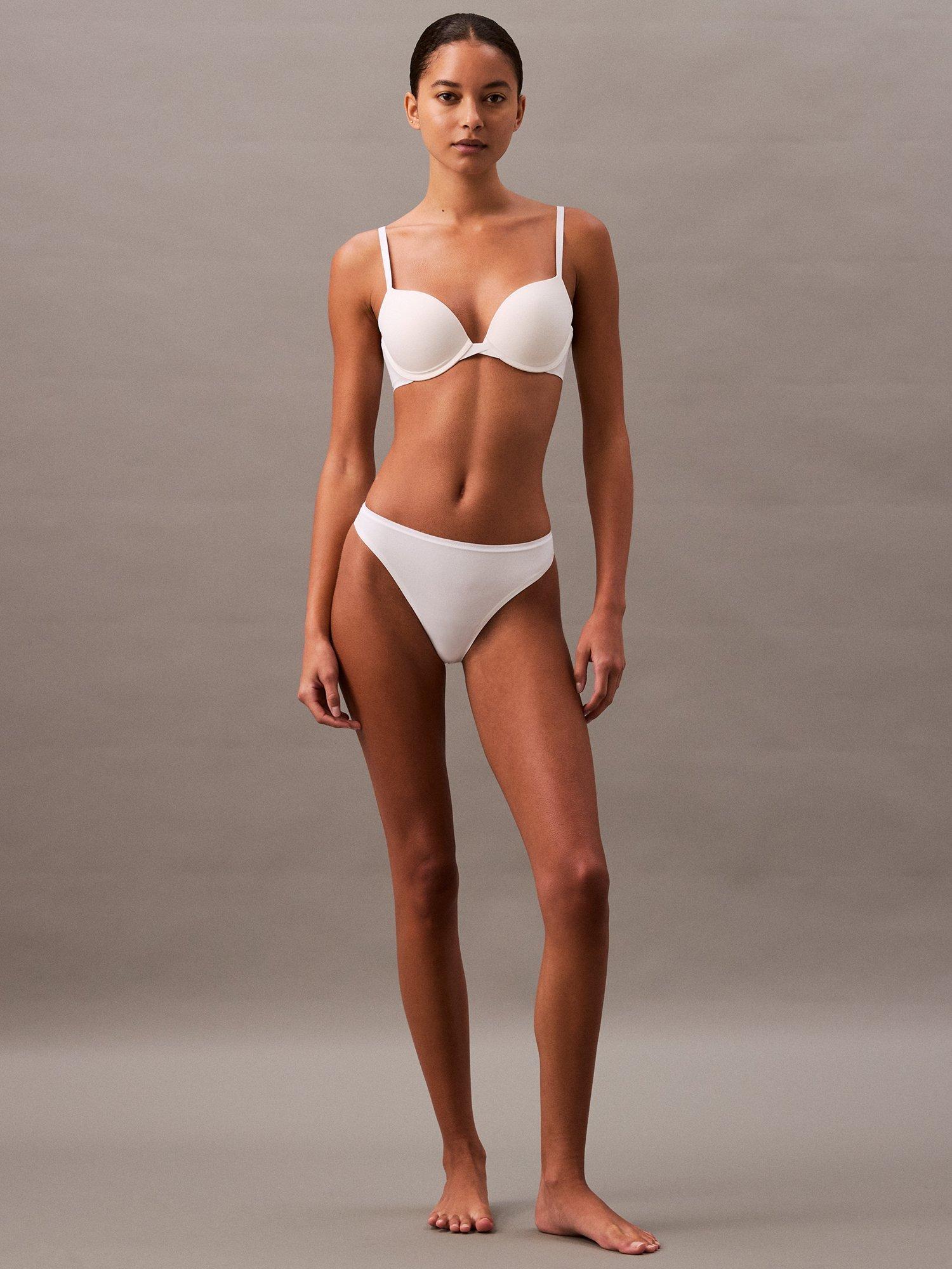 Product image 3 of 6, which shows Calvin Klein Perfectly Fit Thong, White, XS