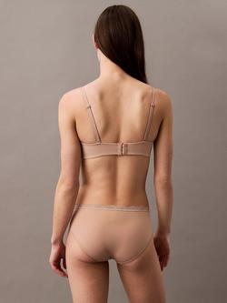 Calvin Klein Micro Stretch Lace Hipster Knickers - view 2, Cedar