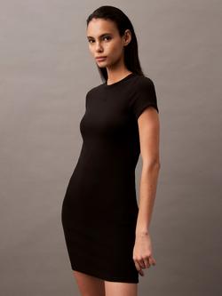 Calvin Klein Contour Jersey T-Shirt Dress, Black, Black
