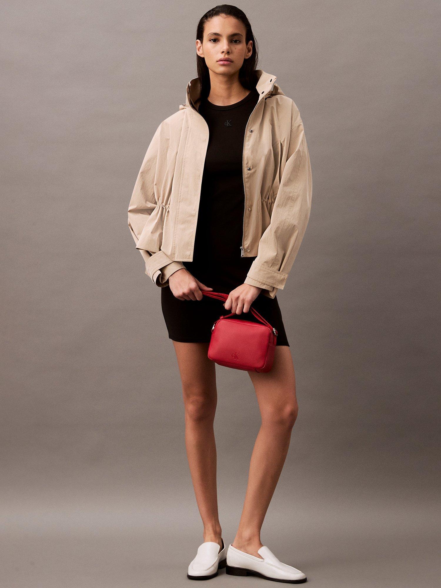 Product image 5 of 7, which shows Calvin Klein Contour Jersey T-Shirt Dress, Black, XXS