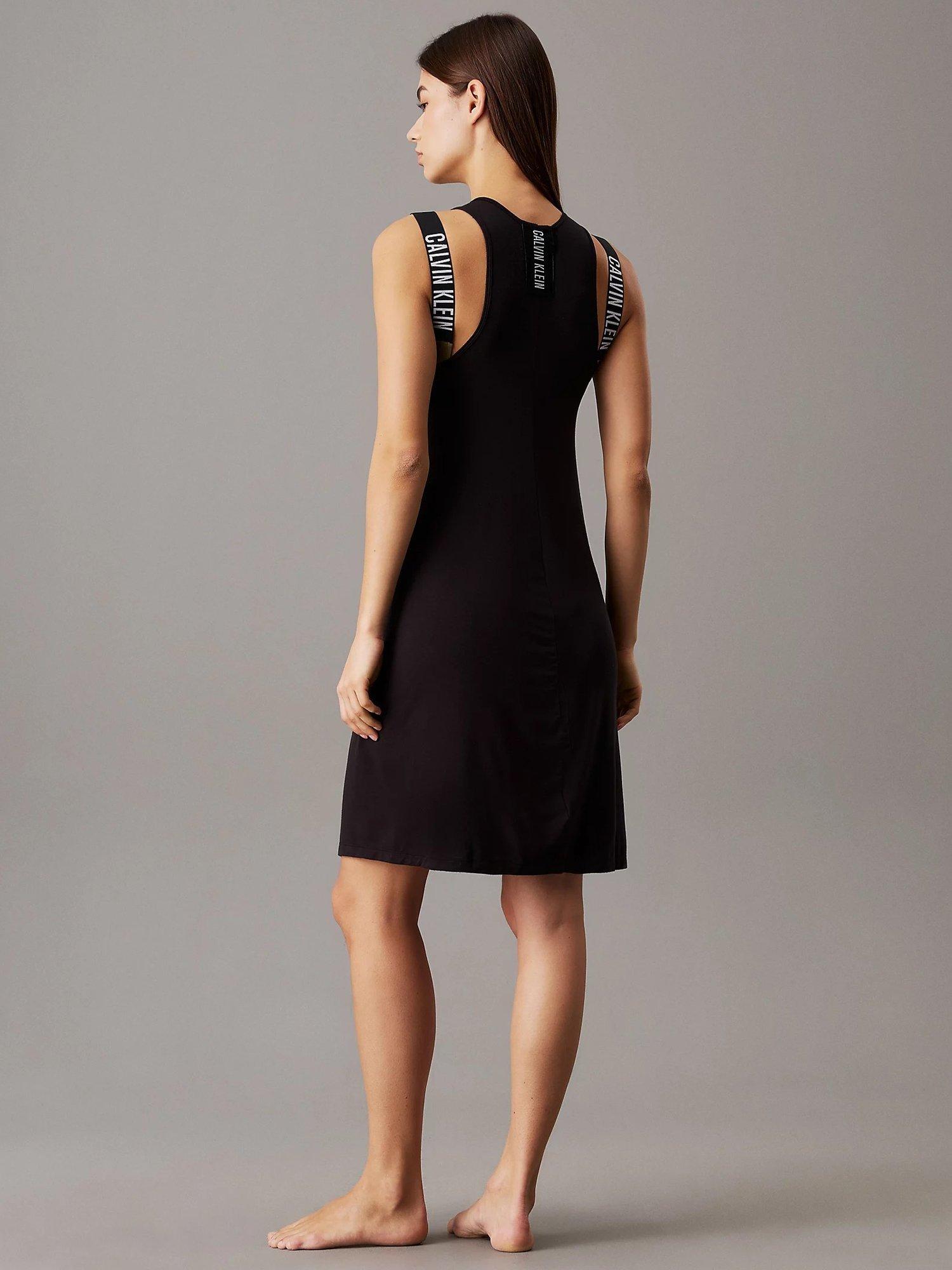 Product image 2 of 5, which shows Calvin Klein Beach Tank Dress, Black, XS
