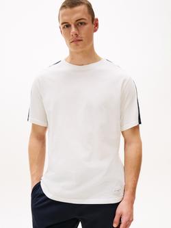 Tommy Hilfiger Cotton Regular Fit Short Sleeve Logo T-Shirt, Ecru, Ecru