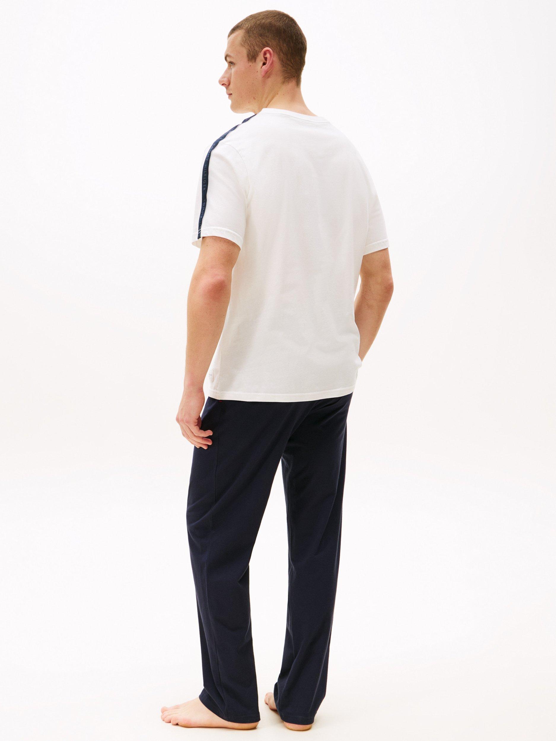 Product image 2 of 5, which shows Tommy Hilfiger Cotton Regular Fit Short Sleeve Logo T-Shirt, Ecru, S