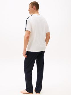 Tommy Hilfiger Cotton Regular Fit Short Sleeve Logo T-Shirt, Ecru - view 2, Ecru