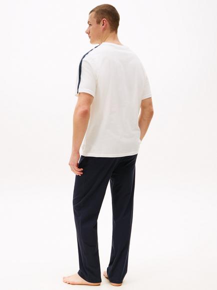 Tommy Hilfiger Cotton Regular Fit Short Sleeve Logo T-Shirt, Ecru - view 2, Ecru