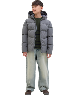 Jack & Jones Kids' Global Hooded Puffer Jacket - view 2, Castlerock