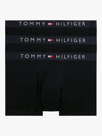 Tommy Hilfiger Stretch Cotton Trunks, Pack of 3, Dark Navy, Dark Navy