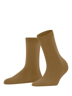 FALKE Cosy Wool & Cashmere Blend Socks - view 2, Brass