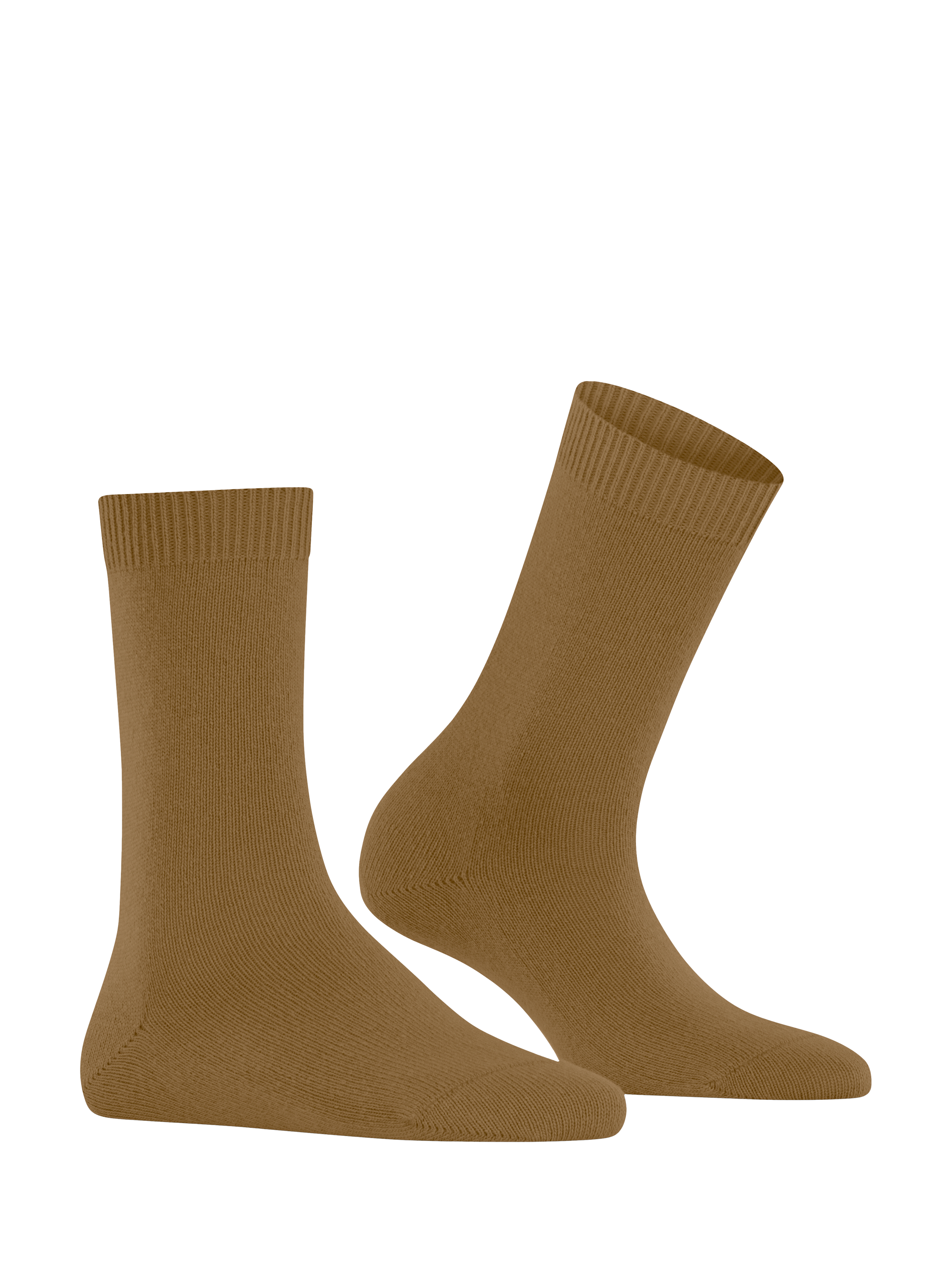 Product image 1 of 3, which shows FALKE Cosy Wool & Cashmere Blend Socks, Brass, M-L