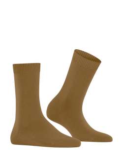 FALKE Cosy Wool & Cashmere Blend Socks, Brass