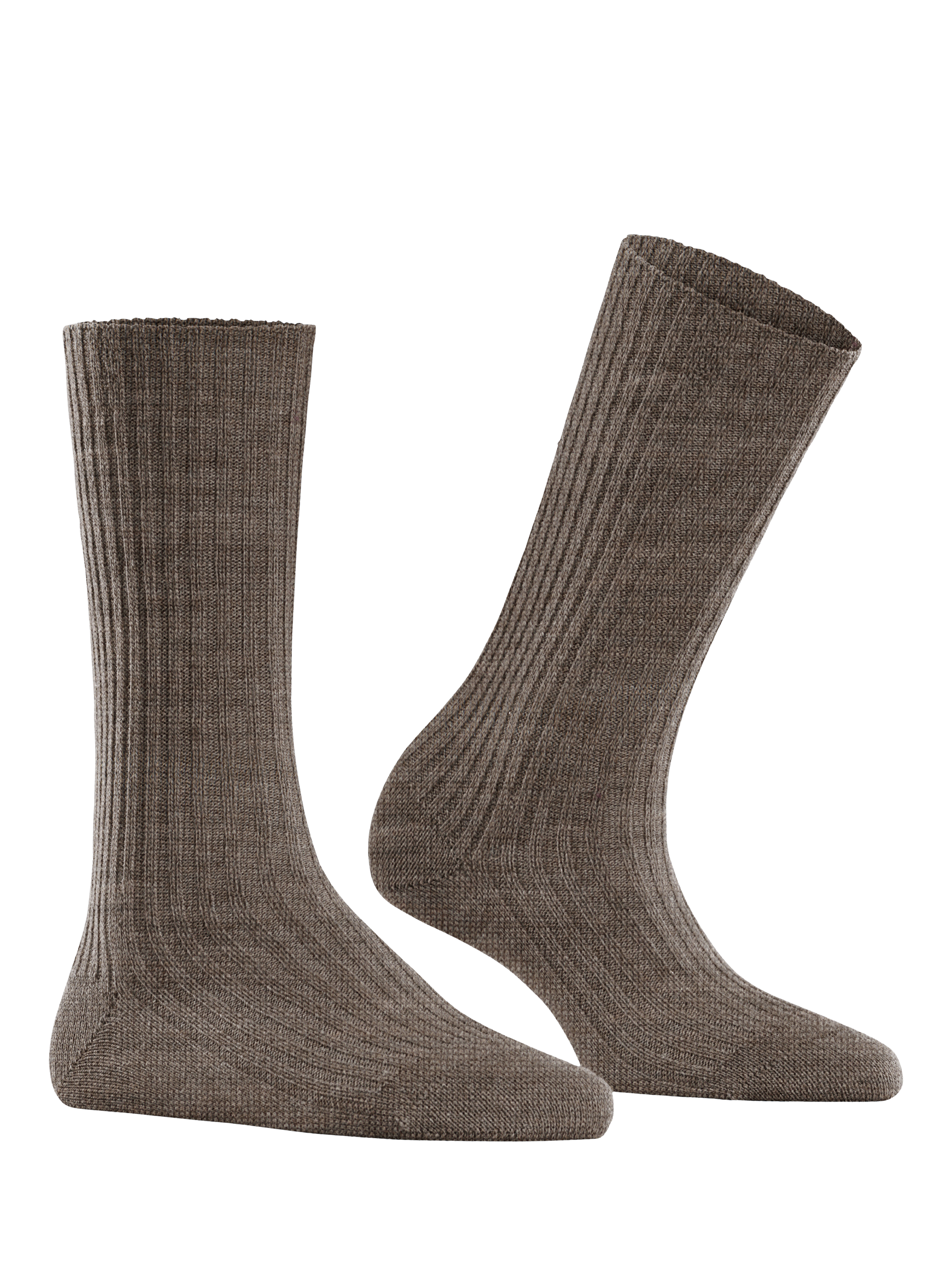 Product image 2 of 3, which shows FALKE Cosy Wool & Cashmere Blend Boot Socks, Brown, S-M