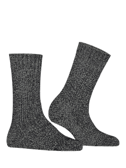 FALKE Marble Cloud Wool Blend Ankle Socks, Black/Grey - view 2, Black/Grey