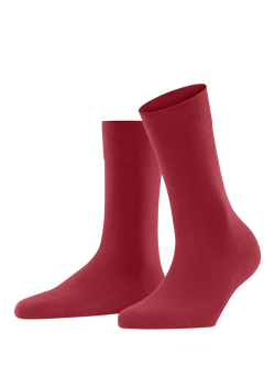 FALKE Sensitive London Cotton Rich Ankle Socks, Scarlet