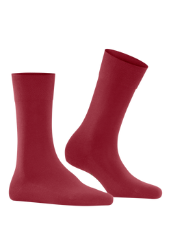 FALKE Sensitive London Cotton Rich Ankle Socks - view 2, Scarlet
